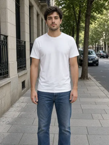 T-shirt and jeans before