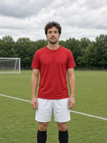 Plain football kit before